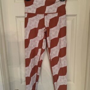 Aerie Brown and White Patterned Leggings